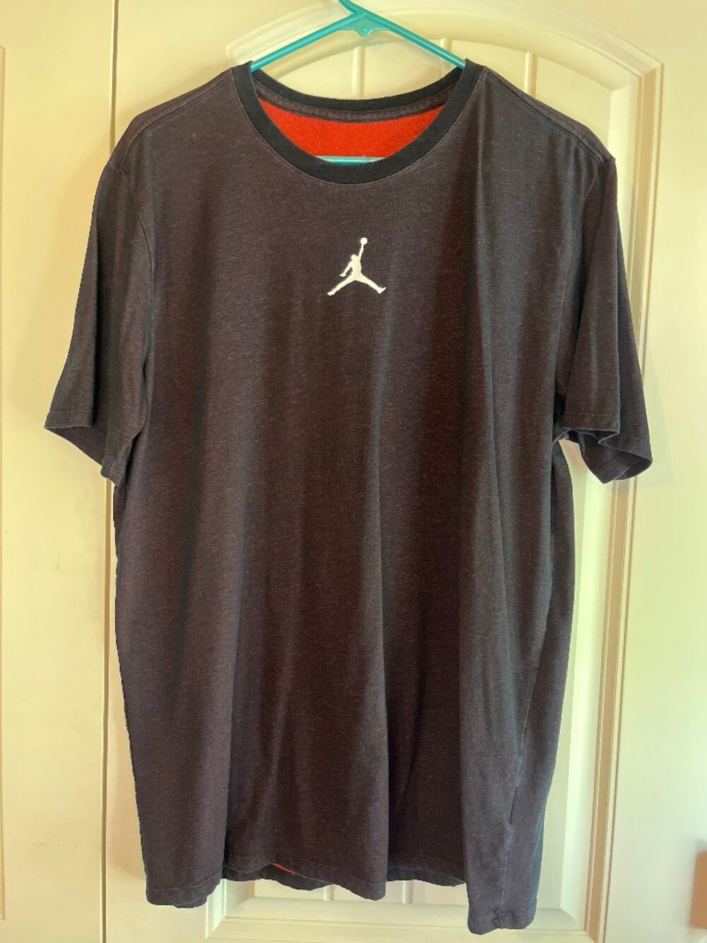 Air Jordan Dri-FIT T-Shirt Men's Large Heather Black Red Graphic
